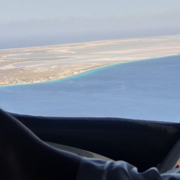 Sicht vom Flugzeug nach draußen